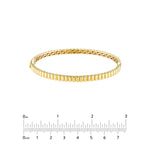 Lataa kuva Galleria-katseluun, 14k Yellow Gold Ribbed Greek Key Hinged Bangle Bracelet