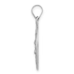 Lataa kuva Galleria-katseluun, 14k White Gold Jesus Christ Face Round Medal Pendant Charm