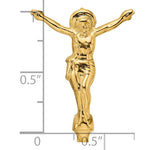 Indlæs billede til gallerivisning 14k Yellow Gold Risen Jesus Christ Chain Slide Pendant Charm