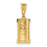 Indlæs billede til gallerivisning 14k Yellow Gold and Rhodium Mezuzah Pendant Charm
