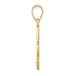 將圖片載入圖庫檢視器 14K Yellow Gold Diamond Initial Letter A Cursive Script Alphabet Pendant Charm