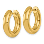 Afbeelding in Gallery-weergave laden, 14k Yellow Gold Hinged Oval Hoop Huggie Earrings
