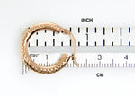 將圖片載入圖庫檢視器 14k rose gold 20mm x 3mm diamond cut round hoop earrings