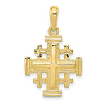 Load image into Gallery viewer, 10k Yellow Gold Jerusalem Cross Pendant Charm
