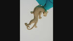 Load and play video in Gallery viewer, 14K Yellow Gold Panther Large Pendant Charm
