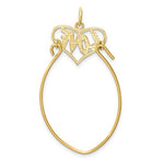Carregar imagem no visualizador da galeria, 10K Yellow Gold Love Heart Charm Holder Pendant