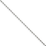 Load image into Gallery viewer, 14k White Gold 1.5mm Diamond Cut Rope Bracelet Anklet Necklace Pendant Chain