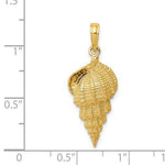 Load image into Gallery viewer, 14K Yellow Gold Conch Shell Seashell Ocean Sea Beach Life Pendant Charm