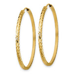 Load image into Gallery viewer, 14k Yellow Gold 34mm x 1.35mm Diamond Cut Round Endless Hoop Earrings