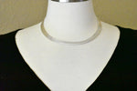 將圖片載入圖庫檢視器 sterling silver 8mm herringbone bracelet anklet choker necklace pendant chain