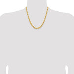 Indlæs billede til gallerivisning 14k Yellow Gold 6.5mm Diamond Cut Rope Bracelet Anklet Choker Necklace Pendant Chain