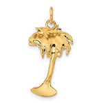 画像をギャラリービューアに読み込む, 14k Yellow Gold Coconut Tree Pendant Charm