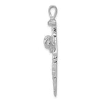 Lataa kuva Galleria-katseluun, 10k White Gold Cross Nail Pendant Charm