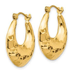 Lataa kuva Galleria-katseluun, 14K Yellow Gold Classic Hammered Hoop Earrings