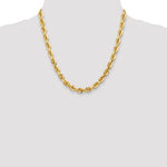 Afbeelding in Gallery-weergave laden, 14k Yellow Gold 7mm Diamond Cut Rope Bracelet Anklet Choker Necklace Pendant Chain