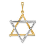 Ladda upp bild till gallerivisning, 14k Gold Two Tone Star of David Pendant Charm