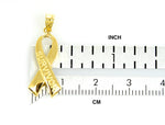 Load image into Gallery viewer, 14k Yellow Gold Awareness Ribbon Survivor Pendant Charm
