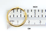 Load image into Gallery viewer, 14k Yellow Gold 18mm x 2mm Non Pierced Round Hoop Earrings
