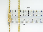 將圖片載入圖庫檢視器 10k yellow gold 2mm box bracelet anklet choker necklace pendant chain lobster clasp