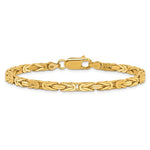 이미지를 갤러리 뷰어에 로드 , 14K Yellow Gold 3.25mm Byzantine Bracelet Anklet Choker Necklace Pendant Chain
