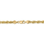 Indlæs billede til gallerivisning 14k Yellow Gold 5.5mm Diamond Cut Rope Bracelet Anklet Choker Necklace Pendant Chain
