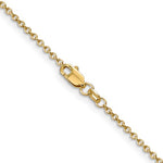 Carregar imagem no visualizador da galeria, 14k Yellow Gold 1.4mm Round Open Link Cable Bracelet Anklet Choker Necklace Pendant Chain