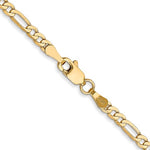 Lataa kuva Galleria-katseluun, 14K Yellow Gold 2.75mm Flat Figaro Bracelet Anklet Choker Necklace Pendant Chain