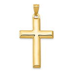 Load image into Gallery viewer, 14k Yellow Gold with Rhodium Two Tone Reversible Cross Pendant Charm