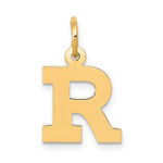 Load image into Gallery viewer, 14K Yellow Gold Uppercase Initial Letter R Block Alphabet Pendant Charm
