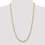 Afbeelding in Gallery-weergave laden, 14K Yellow Gold 4.75mm Flat Figaro Bracelet Anklet Choker Necklace Pendant Chain