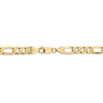 이미지를 갤러리 뷰어에 로드 , 14K Yellow Gold 7mm Flat Figaro Bracelet Anklet Choker Necklace Pendant Chain