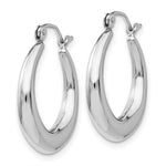 Afbeelding in Gallery-weergave laden, 14K White Gold Shrimp Classic Hoop Earrings