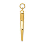 画像をギャラリービューアに読み込む, 10k Yellow Gold Lucky Italian Horn 3D Pendant Charm