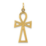 Ladda upp bild till gallerivisning, 10k Yellow Gold Ankh Cross Pendant Charm