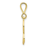 Load image into Gallery viewer, 10K Yellow Gold Initial Letter R Cursive Script Alphabet Filigree Pendant Charm