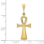 Ladda upp bild till gallerivisning, 10k Yellow Gold Ankh Cross Pendant Charm
