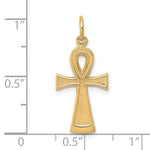 Ladda upp bild till gallerivisning, 10k Yellow Gold Ankh Cross Pendant Charm