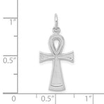 Ladda upp bild till gallerivisning, 10k White Gold Ankh Cross Pendant Charm