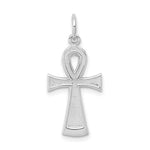 Ladda upp bild till gallerivisning, 10k White Gold Ankh Cross Pendant Charm
