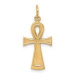 Ladda upp bild till gallerivisning, 10k Yellow Gold Ankh Cross Pendant Charm