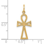 Ladda upp bild till gallerivisning, 10k Yellow Gold Ankh Cross Pendant Charm