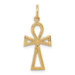 Ladda upp bild till gallerivisning, 10k Yellow Gold Ankh Cross Pendant Charm