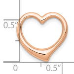 Cargar imagen en el visor de la galería, 10k Rose Gold Floating Heart Chain Slide Pendant Charm