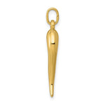 Ladda upp bild till gallerivisning, 10k Yellow Gold Good Luck Italian Horn 3D Pendant Charm