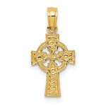 將圖片載入圖庫檢視器 10k Yellow Gold Celtic Cross Eternity Circle Pendant Charm