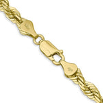 Load image into Gallery viewer, 10k Yellow Gold 5.5mm Diamond Cut Rope Bracelet Anklet Choker Necklace Pendant Chain