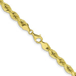 Lataa kuva Galleria-katseluun, 10k Yellow Gold 6.5mm Diamond Cut Rope Bracelet Anklet Choker Necklace Pendant Chain