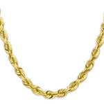 Ladda upp bild till gallerivisning, 10k Yellow Gold 7mm Diamond Cut Rope Bracelet Anklet Choker Necklace Pendant Chain