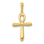 Charger l'image dans la galerie, 10k Yellow Gold Ankh Cross Pendant Charm