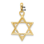 Afbeelding in Gallery-weergave laden, 10k Yellow Gold Star of David Pendant Charm